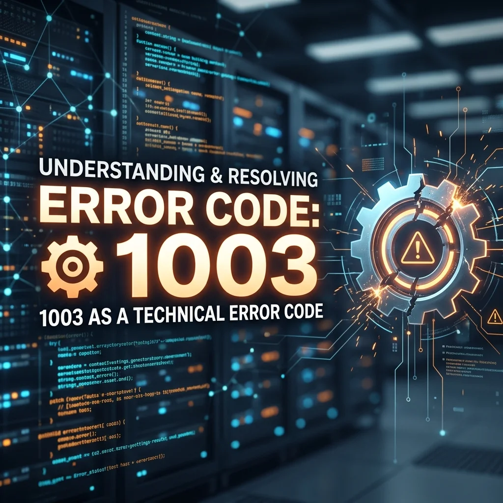 1003 as a technical error code, with SMS delivery errors, system troubleshooting, and mobile messaging technology