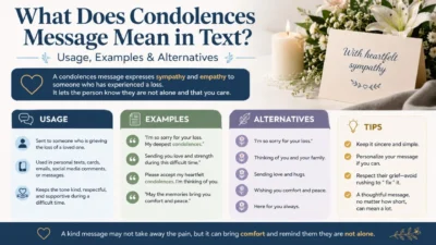Condolences Message