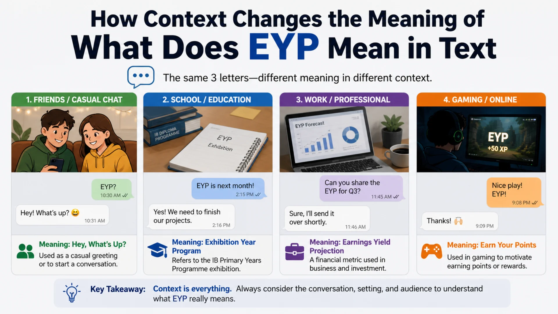 Eypp Examples What Does EYP Mean in Text? Usage, Examples & Alternatives