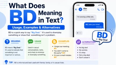 BD Meaning in Text