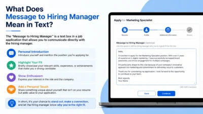 message to hiring manager