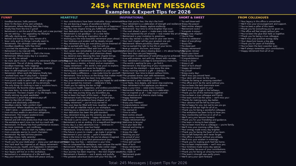 Retirement Message