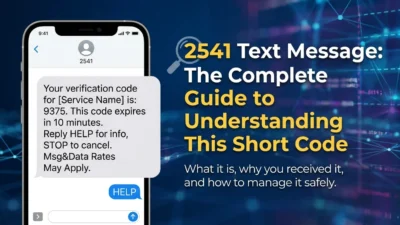 2541 text message guide explaining the meaning and purpose of the 2541 short code