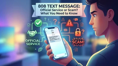 808 text message meaning, official service alerts, possible scam messages, SMS safety, and what you need to know