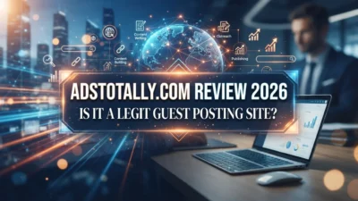AdsTotally.com review 2026 covering guest posting, legitimacy, website quality, and backlink opportunities